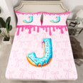 thumbnail image 2 of Feelyou Initial J Letter Twin Sheet Sets, Teen Kid Bow-tie Ribbon Bedding, 3pcs, 2 of 7