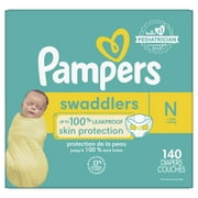 Pampers Swaddlers Diapers Size Newborn, 140 Count (Select for More Options)