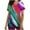 Green, variant on QATAINLAV 2025 Summer Savings! Womens Scrub Tops Rainbow Print V Neck Short Sleeve T Shirts Stretch Nurse Work Uniform Medical Scrubs with Pockets Blue L