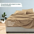 thumbnail image 5 of California King Size Bed Sheets Set - 400 Thread Count Sheets, 100% Egyptian Cotton Hotel Luxury Bedding, for Kids, Dorm Rooms & Adults Fits Mattress Upto 30" Deep Taupe Solid Sheet Set, 5 of 5