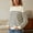 White, variant on Striped Sweater Women's Striped Sweater Crewneck Long Sleeve Knit Pullover Top