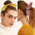 thumbnail image 4 of 12 Pack Hair Elastic Scrunchies Chiffon Hair Scrunchies Hair Bow Chiffon Ponytail Holder Bobbles Soft Elegant Bow Scrunchies for Women Hair Ties, 12 Colors Scrunchies with Ribbon, 4 of 6