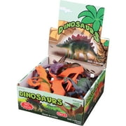 Large Assorted Detailed Prehistoric 6" Plastic Dinosaur Action Figures, 12 CT