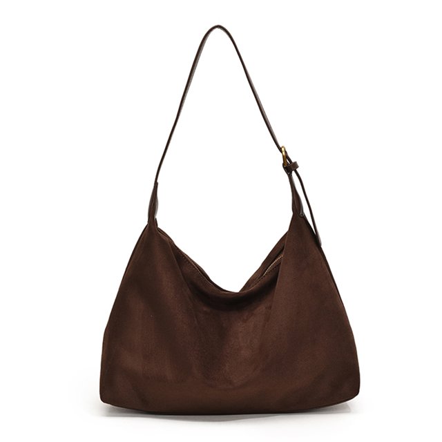 Bolso Hombro para Mujer Gamuza Sintética Elegante Hobo Con Correa Ajustable Otoño Invierno