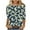 Style 02, variant on Women's Summer T-Shirts New Floral Print Shirts Round Neck Casual 3/4 Length Sleeve Pullover Tops