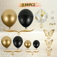 thumbnail image 5 of Bxmavoj 136pcs Party Balloons Assorted Reusable Latex Black and Gold Balloons 5-18 Inch Balloons Arch Garland Decorations Kit for Birthday Party Wedding Anniversaries Bachelorette Party, 5 of 11