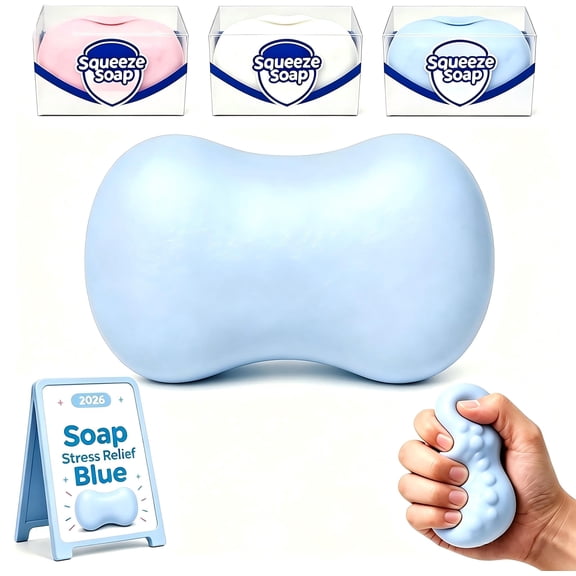 Crunchy Soap Squishy, Squishy Stress Ball with Satisfying Crunchy Tactile ASMR Feel, Adult‑Friendly Sensory Fidget Squeeze Toy for Desk Fidget, Stress Relief and Relaxing Sensory Play