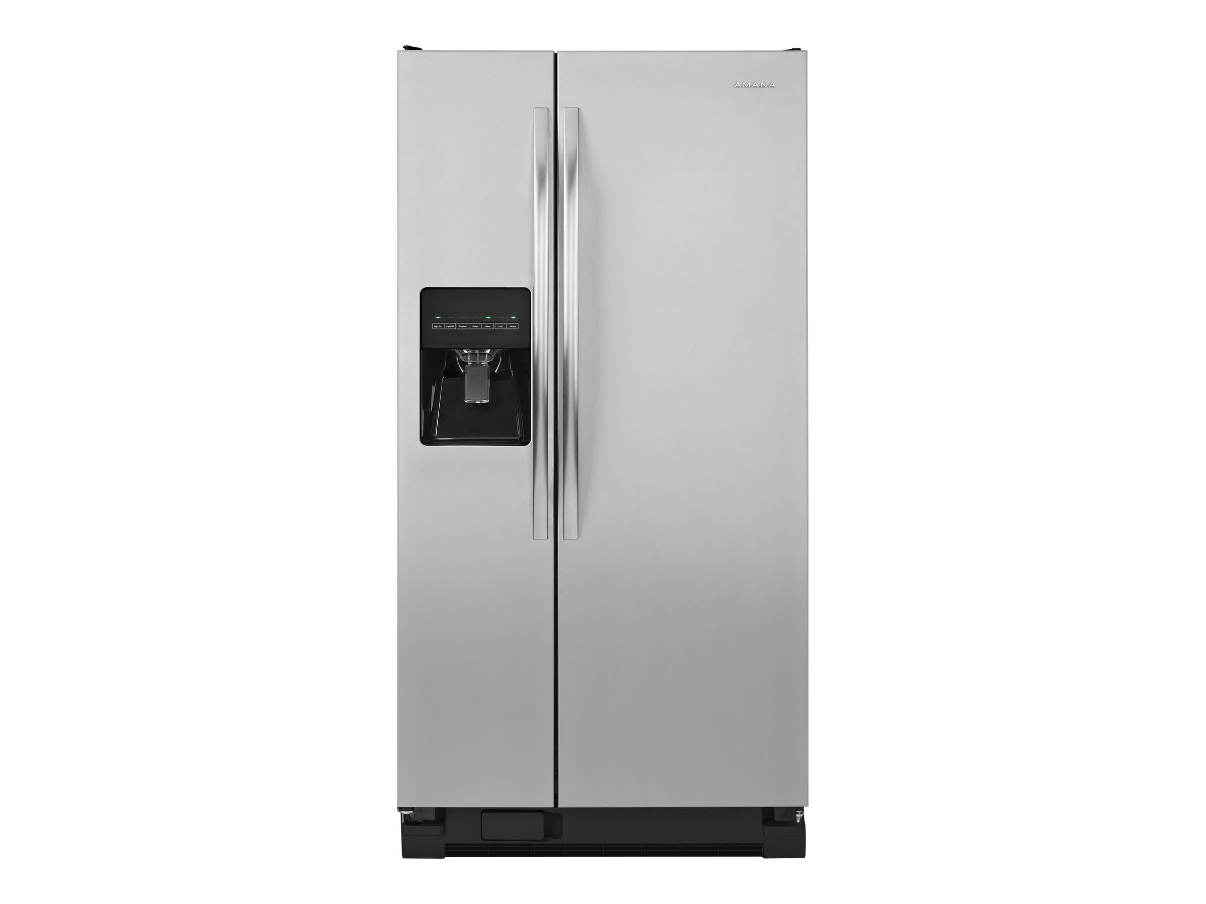 Amana ASD2275BRS - Refrigerator/freezer - side-by-side with ice & water 66 Inch Tall Stainless Steel Refrigerator
