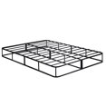 thumbnail image 2 of Textured Fabric Queen Mattress Support - Black Metal Frame Structure 12 Slat 700lbs Capacity Easy Installation 8.5" Tall Base Assembly Height, 2 of 6