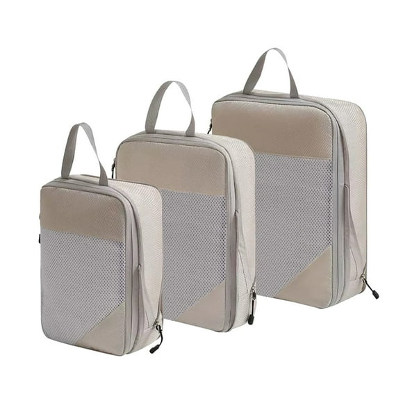 Uikceten 50% off Clear!Compression Packing Cubes 3/4 Set Compressible Packing Cubes With Laundry Bag Travel Packing Cubes For Carry On Luggage