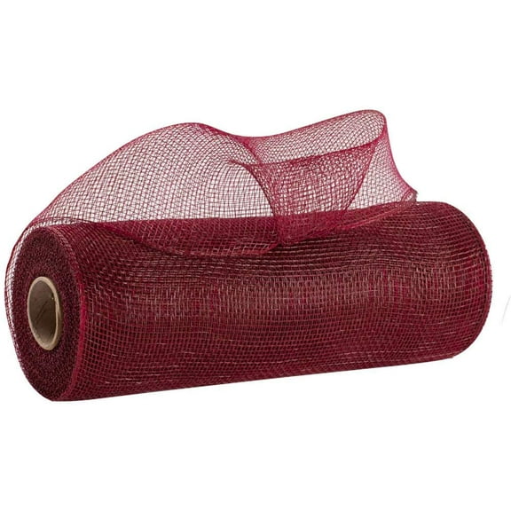 Christmas Wreath Maker Deco Mesh - 10" x 10 Yards, Burgundy, Fall, Christmas