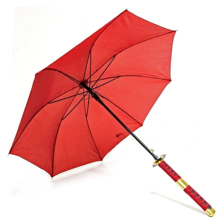 Armory Replicas Zoro’s Sandai Kitetsu Katana Umbrella – Anime Replica Sword Handle Rain Umbrella with Red Canopy & Cover