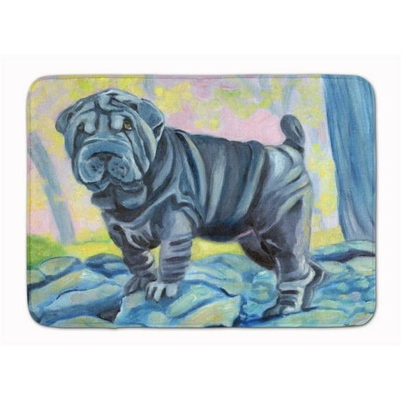 Blue Shar Pei Machine Washable Memory Foam Mat