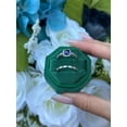 thumbnail image 4 of Bluebell Jewels Two Piece Bridal Ring Set Round Cut Blue CZ 14K White Gold Finish, 4 of 6