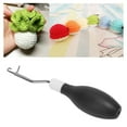 thumbnail image 1 of Carpet Latch Hook, Rubber Handle Latch Hook Needle, Create Beautiful Crafts with Ease, Metal Crochet Rug Making Tool with Silicone Handle for Home Use, 1 of 7
