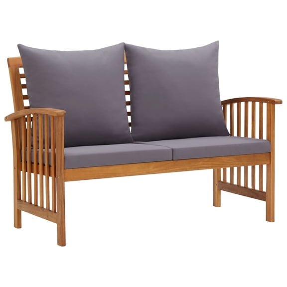 Casafoyer Garden Bench with Cushions 46.9" Solid Acacia Wood