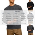 thumbnail image 3 of Miqool Men's Cable Knit Fitted Sweaters Casual Trendy Crew Neck Long Sleeve Fall Winter Chunky Pullover Sweater, 3 of 5