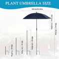 thumbnail image 6 of 3-Piece  Umbrella Set for Outdoor Plants, Garden Umbrella Shade for Potted Plants and Garden Beds, Protects Plants from Blazing Sun - 1 Yellow, 1 Pink, 1 Blue, 6 of 7