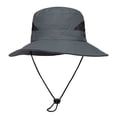 thumbnail image 1 of Chapeau de Soleil, Grand Bord pour Hommes Femmes, Chapeau Extérieur à Corde Réglable avec Bouton-Pression, Respirant Léger pour Randonnée Pêche Jardinage Voyage, Style Vintage, Protection Solaire UPF 50+, 1 of 2