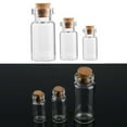 thumbnail image 4 of 1/10pcs Mini Small Glass Bottles with Cork Stopper Tiny Vials Wish Jars <, &amp;λ {` L1A8, 4 of 6
