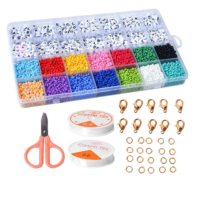 4000 Piezas 3mm de Semils de para Joyas de Suministros de Artesanías de Pequeñas Pulseras Colr Fabricación BLESIY cuentas de pulsera