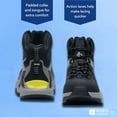 thumbnail image 4 of ACE Work Boots Arrow, Men's 6" Nano Composite Toe (NCT) Slip Resistant Work Boots, Water Resistant, Black, Men's 9.5 Medium, 4 of 5