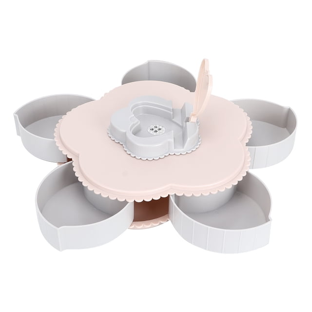 Caja giratoria para almacenamiento de refrigerios, plato para dulces, plato giratorio para frutas, bandeja de almacenamiento para refrigerios