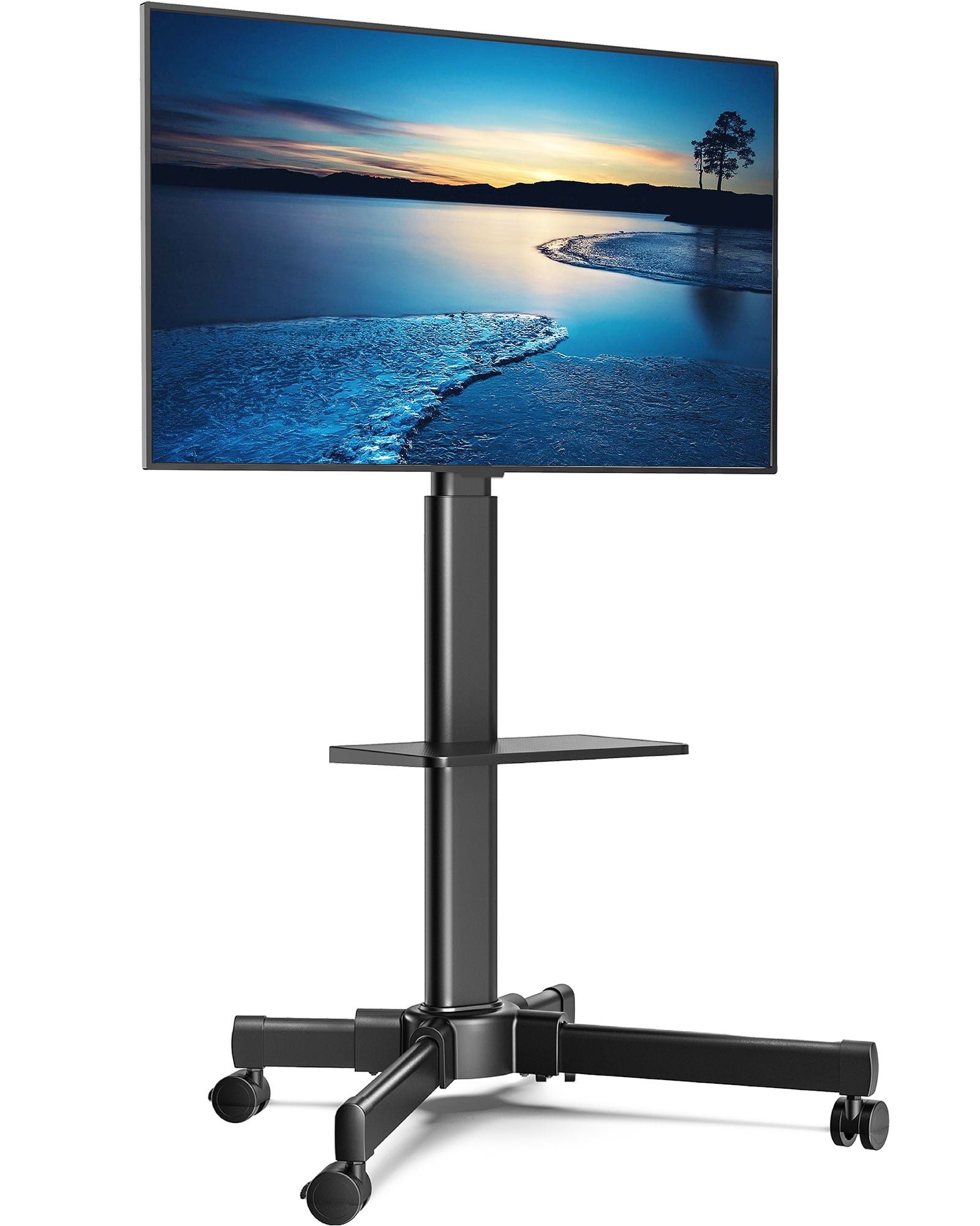 Details about   Rolling TV Stand with Wheels for Most 35-55 Inch Curved Screen TVs up to 88lbs 