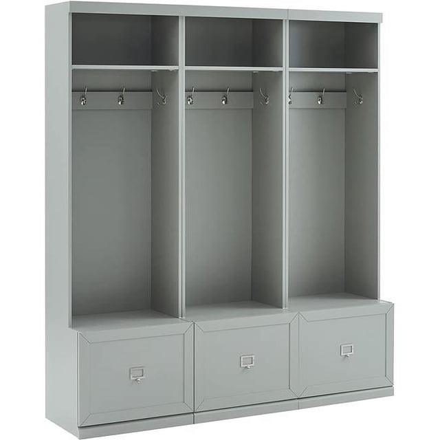 Crosley KF31008GY Harper Entryway Set with 3 Hall Trees, Gray - 3 Piece