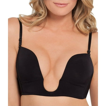 Women s Fashion Forms 29678 Convertible Seamless U Plunge Bra (Black 36B)