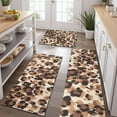thumbnail image 2 of Beige and Brown Leopard Pattern Kitchen Rugs Sets Of 3,Kitchen Runner Rugs Non Skid Washable,Decorative Kitchen Floor Mats for Kitchen,Sink,Laundry,17"x30"+ 17"x47" + 17"x59", 2 of 6
