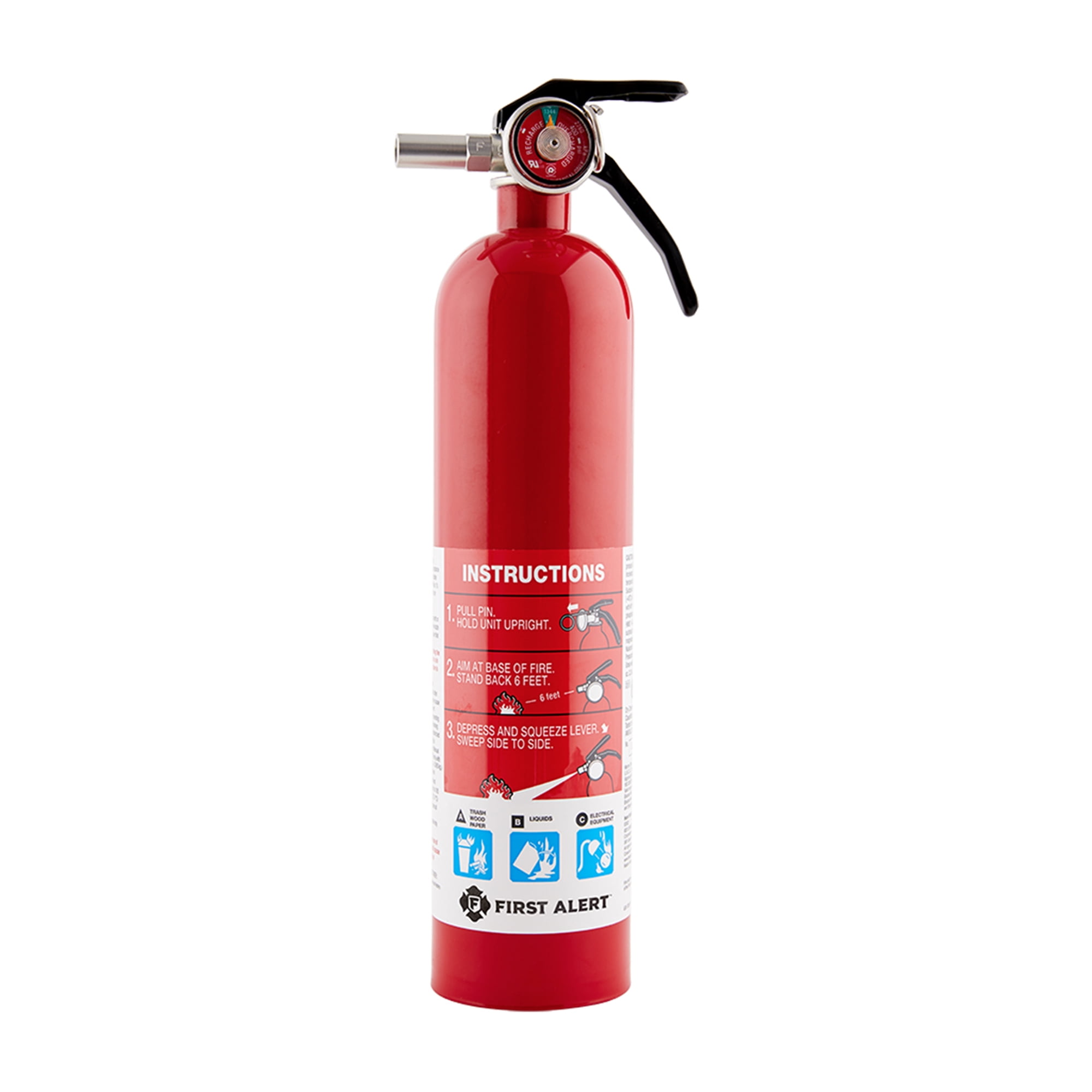 First Alert FE10GO Garage, Workshop Fire Extinguisher UL Rated 10-B:C, Red