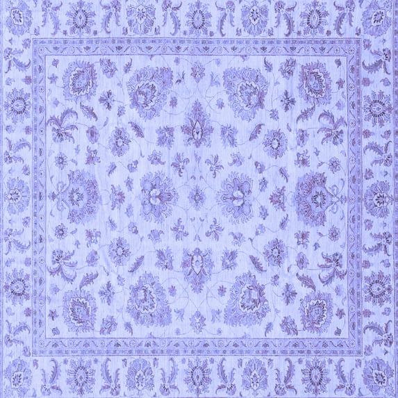 Ahgly Company Indoor Square Abstract Blue Modern Area Rugs, 5' Square