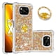 thumbnail image 1 of Funda para Xiaomi Poco X3 NFC/X3 PRO con Brillo Líquido Flotante, Purpurina, Parachoques y Anillo Giratorio Soporte, 1 of 5