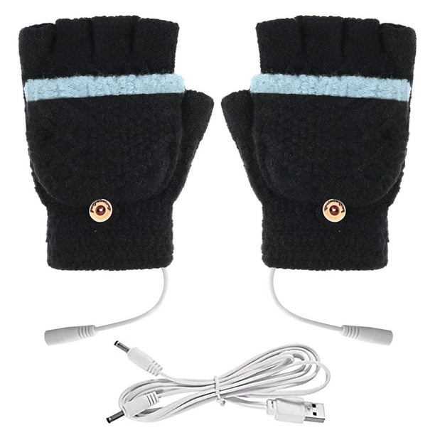 USB Powered Heating Heated Winter Hand Warmer Gloves Washable Unisex Mittens