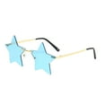 thumbnail image 4 of Gafas de sol sin montura forma de estrella Goth para Halloween Cosplay Azul, 4 of 8