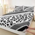 thumbnail image 3 of Homewish Cheetah Print 3pcs Twin Sheet Sets for Boys Girls,Animal Print Twin Fitted Sheet,Bling Glitter Stripes Breathable Flat Sheet,Super Cozy Room Decor, 3 of 7