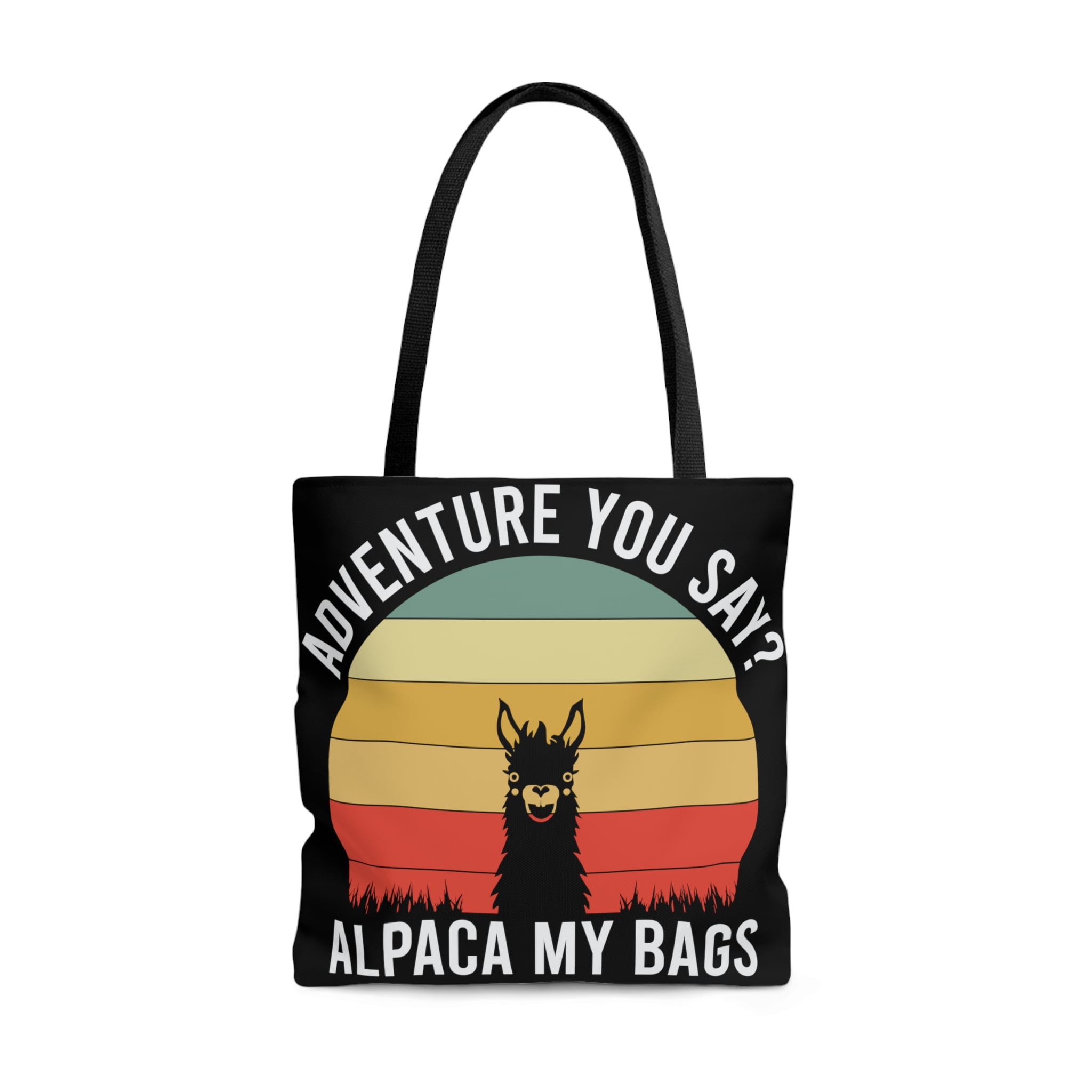 Alpaca Print Pattern Leather Tote Bag