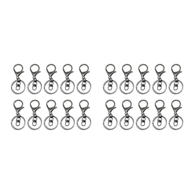 kurtrusly 10pcs / Set Fermoirs à Mousqueton Robustes et Durables Crochets Pivotants et Pistolet de Variété Noir 2Set