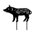 Guibest Yard Art Black Pig Garden Inserts Acrylic Animal Hollow Inserts