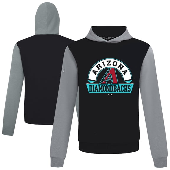 Men's Levelwear Black Arizona Diamondbacks Throwback Ultimate Banner Arch Hoodie