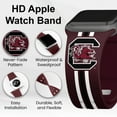 thumbnail image 2 of Gamecocks HD Stripes Logo Unisex Watch Band for Apple Watch, 38/40/41mm(42mm Series 10) Long by Affinity Bands, 2 of 3