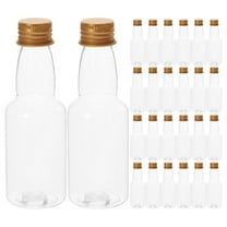Monyance mini wine bottles for favors 50pcs Mini Liquor Bottles Plastic Small Juice Bottles Empty Mini Alcohol Bottles(4.33X1.42X1.42Inches)