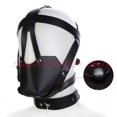 thumbnail image 1 of Sex Toy for Couple SM Leather Hood Half Face Mask,Head Harness Strap Muzzle Mask Gag,Slave BDSM Bondage Silicone Ball Gag Erotic, 1 of 5