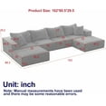 thumbnail image 2 of Oversized 162" Modular L-Shaped Sofa, Modern Chenille Deep Seat Sectional Couch with 6 Pillows, Space-Saving Free Combination Sofa for Living Room and Bedroom, No Assembly Needed, Green, 2 of 7