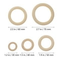 thumbnail image 2 of HONMEET 60Pcs Natural Wood Color Curtain Rings For Craft Enthusiasts Smooth Surface Diy Unfinished Rings, 2 of 5