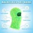 thumbnail image 3 of Uxcell Fuzzy Distressed Balaclava Ski Mask Camo Knitted Full Face Cover for Skiing Motorcycle Riding Green Yellow, 3 of 6