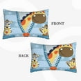 thumbnail image 4 of Haiem Pillowcase for Hair and Skin Queen - Giraffe Come Out From Zipper Printed Soft Pillowcase with Envelope Closure-20"x30", 4 of 9