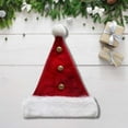 thumbnail image 6 of Plush Jingle Bell Christmas Hat - Festive Family Party Decoration, Soft Comfortable Hat for Adults, Cute Holiday Headwear for Christmas Celebrations, 12.6*17.72in, Red, 6 of 6