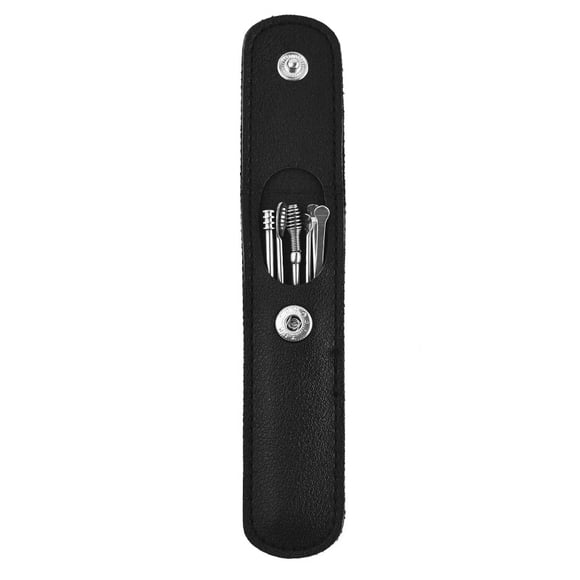 Innovative Spring Ear Wax Cleaner Tool Set, 6Pcs/ Pack Stainless Steel Ear Pick,Ear Pick Removal Kit, Ear Curette Ear Remover Tool (1Pack Black)